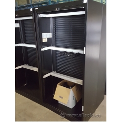 Wrightline Black Roll Up Front Storage Cabinet Wrightline Black Roll Up Front Storage Cabinet